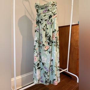 Abercrombie Emerson Strapless Poplin Midi Dress; size small tall